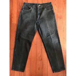 Vintage 90s Levis 550 Green Denim Jeans 38x32 Tapered Leg Red Tab Made USA